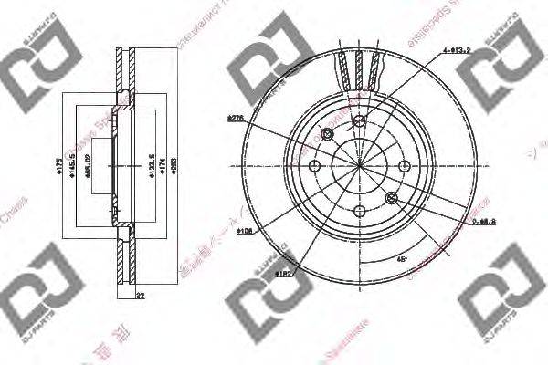 Тормозной диск DJ PARTS BD1527