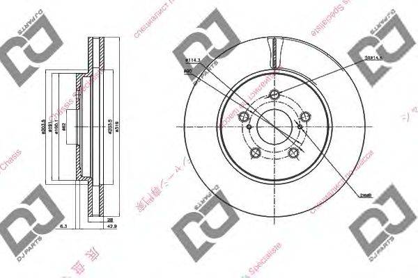 Тормозной диск DJ PARTS BD1440