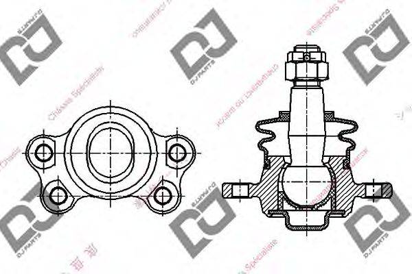 Несущий / направляющий шарнир DJ PARTS DB1121