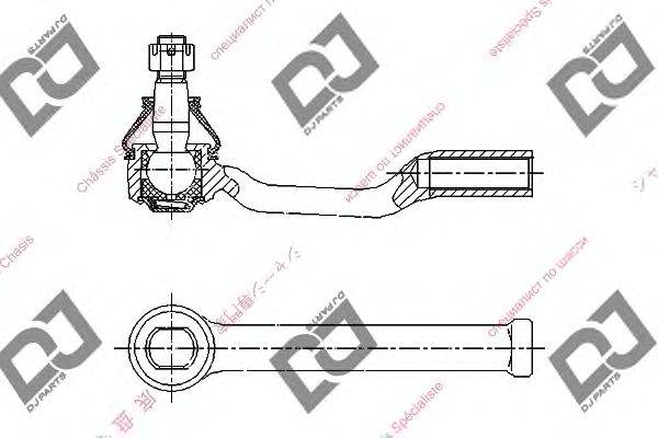 Наконечник поперечной рулевой тяги DJ PARTS DE1072