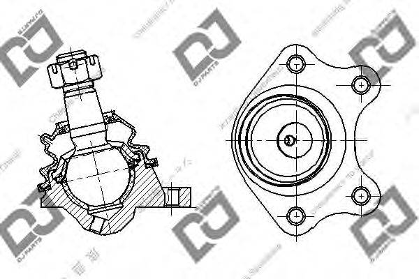 Несущий / направляющий шарнир DJ PARTS DB1144