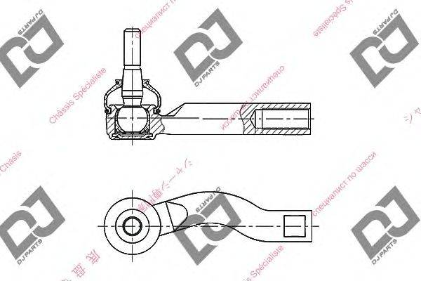 Наконечник поперечной рулевой тяги DJ PARTS DE1020