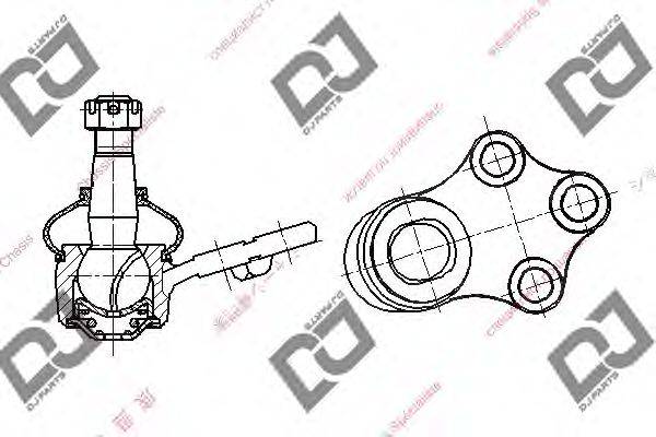 Несущий / направляющий шарнир DJ PARTS DB1027