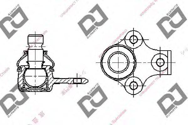 Несущий / направляющий шарнир DJ PARTS DB1274