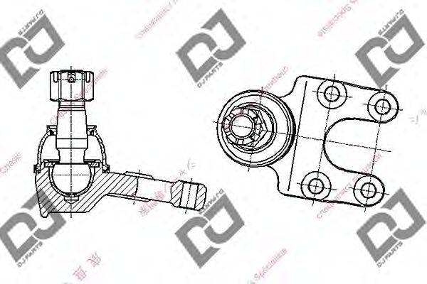 Несущий / направляющий шарнир DJ PARTS DB1282