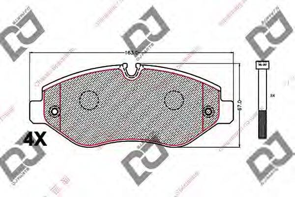 Комплект тормозных колодок, дисковый тормоз DJ PARTS BP2175