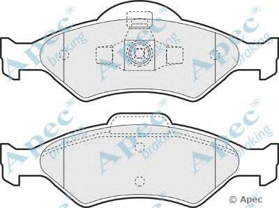 Комплект тормозных колодок, дисковый тормоз APEC braking PAD1125