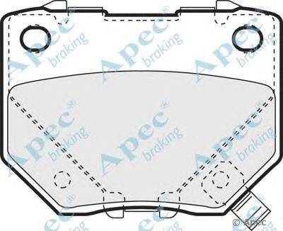 Комплект тормозных колодок, дисковый тормоз APEC braking PAD1276