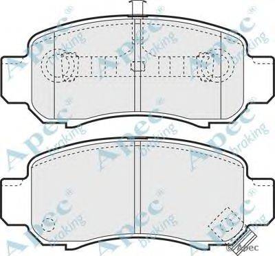 Комплект тормозных колодок, дисковый тормоз APEC braking PAD1280