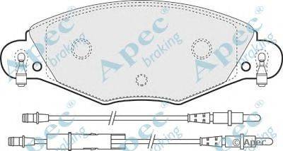 Комплект тормозных колодок, дисковый тормоз APEC braking PAD1283
