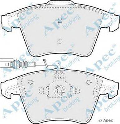 Комплект тормозных колодок, дисковый тормоз APEC braking PAD1337