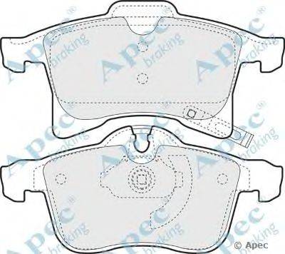 Комплект тормозных колодок, дисковый тормоз APEC braking PAD1348