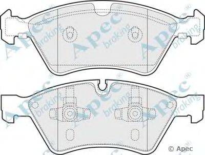 Комплект тормозных колодок, дисковый тормоз APEC braking PAD1441