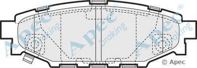 Комплект тормозных колодок, дисковый тормоз APEC braking PAD1453