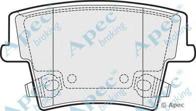 Комплект тормозных колодок, дисковый тормоз APEC braking PAD1485