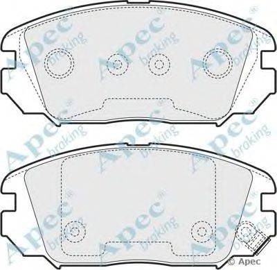 Комплект тормозных колодок, дисковый тормоз APEC braking PAD1562