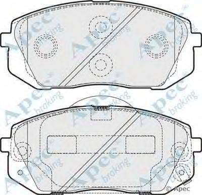 Комплект тормозных колодок, дисковый тормоз APEC braking PAD1617