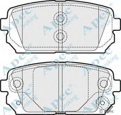 Комплект тормозных колодок, дисковый тормоз APEC braking PAD1618