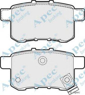 Комплект тормозных колодок, дисковый тормоз APEC braking PAD1637