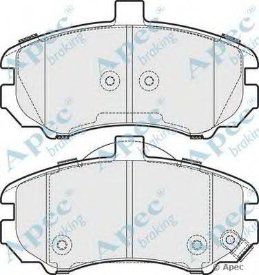 Комплект тормозных колодок, дисковый тормоз APEC braking PAD1642