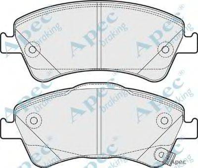 Комплект тормозных колодок, дисковый тормоз APEC braking PAD1646