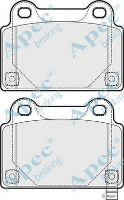 Комплект тормозных колодок, дисковый тормоз APEC braking PAD1676