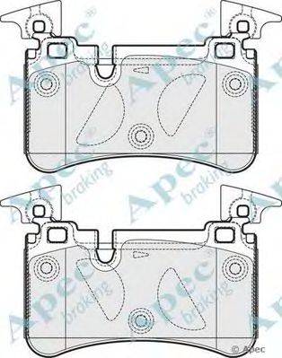 Комплект тормозных колодок, дисковый тормоз APEC braking PAD1678