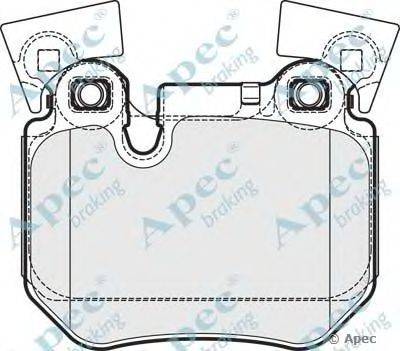 Комплект тормозных колодок, дисковый тормоз APEC braking PAD1682