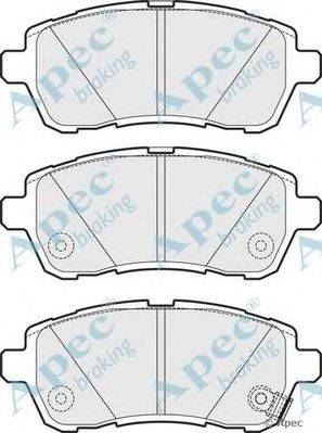 Комплект тормозных колодок, дисковый тормоз APEC braking PAD1706