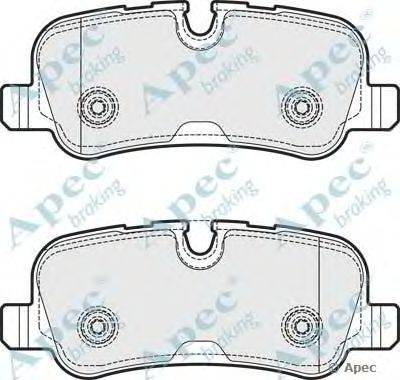 Комплект тормозных колодок, дисковый тормоз APEC braking PAD1733