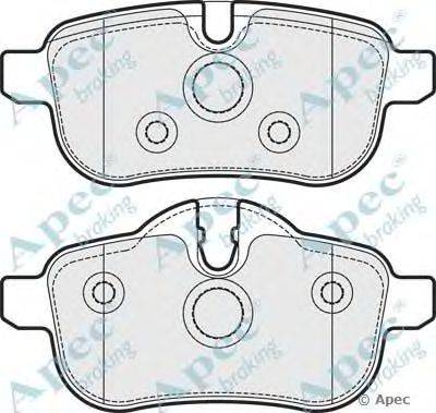 Комплект тормозных колодок, дисковый тормоз APEC braking PAD1740