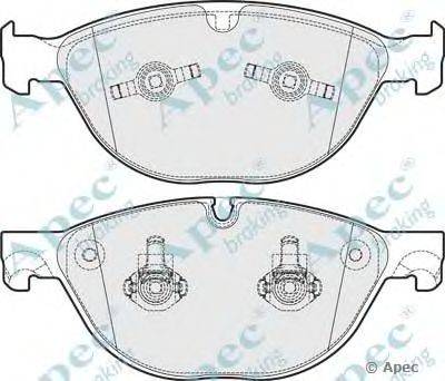 Комплект тормозных колодок, дисковый тормоз APEC braking PAD1757