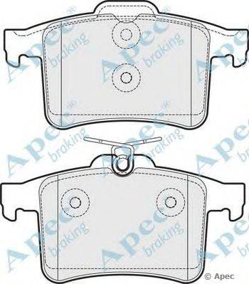 Комплект тормозных колодок, дисковый тормоз APEC braking PAD1768