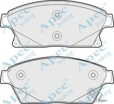 Комплект тормозных колодок, дисковый тормоз APEC braking PAD1772