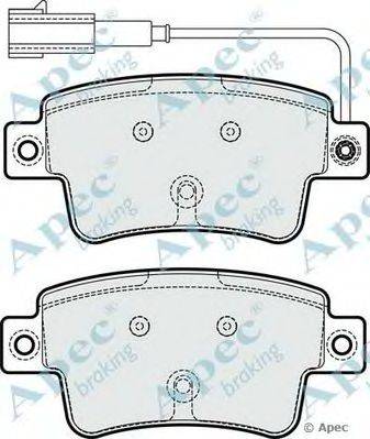 Комплект тормозных колодок, дисковый тормоз APEC braking PAD1776