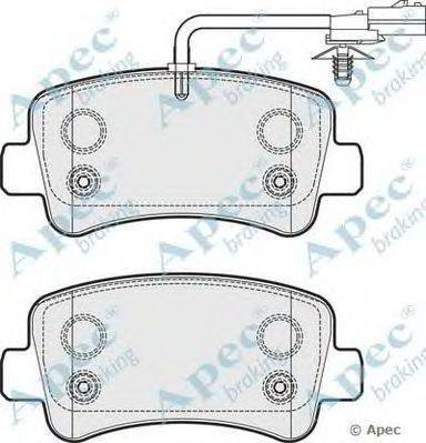 Комплект тормозных колодок, дисковый тормоз APEC braking PAD1781