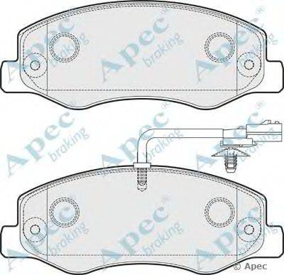 Комплект тормозных колодок, дисковый тормоз APEC braking PAD1783