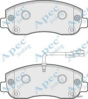 Комплект тормозных колодок, дисковый тормоз APEC braking PAD1797