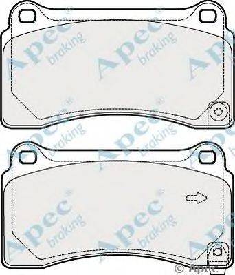 Комплект тормозных колодок, дисковый тормоз APEC braking PAD1811