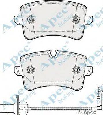 Комплект тормозных колодок, дисковый тормоз APEC braking PAD1815