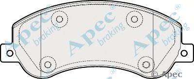 Комплект тормозных колодок, дисковый тормоз APEC braking PAD1816