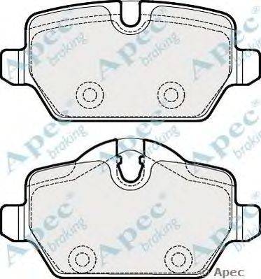 Комплект тормозных колодок, дисковый тормоз APEC braking PAD1817