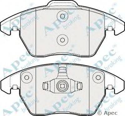 Комплект тормозных колодок, дисковый тормоз APEC braking PAD1834