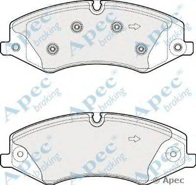 Комплект тормозных колодок, дисковый тормоз APEC braking PAD1836