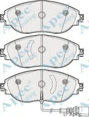 Комплект тормозных колодок, дисковый тормоз APEC braking PAD1844