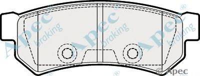 Комплект тормозных колодок, дисковый тормоз APEC braking PAD1847