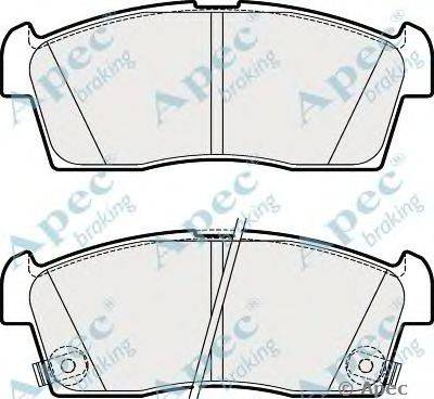 Комплект тормозных колодок, дисковый тормоз APEC braking PAD1856