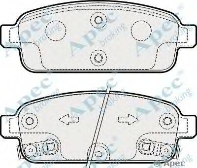 Комплект тормозных колодок, дисковый тормоз APEC braking PAD1864