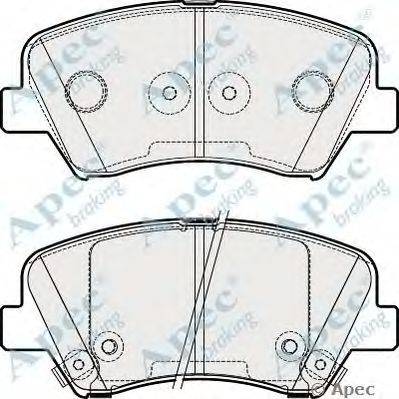 Комплект тормозных колодок, дисковый тормоз APEC braking PAD1865