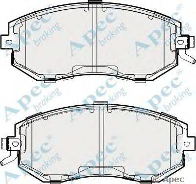 Комплект тормозных колодок, дисковый тормоз APEC braking PAD1868